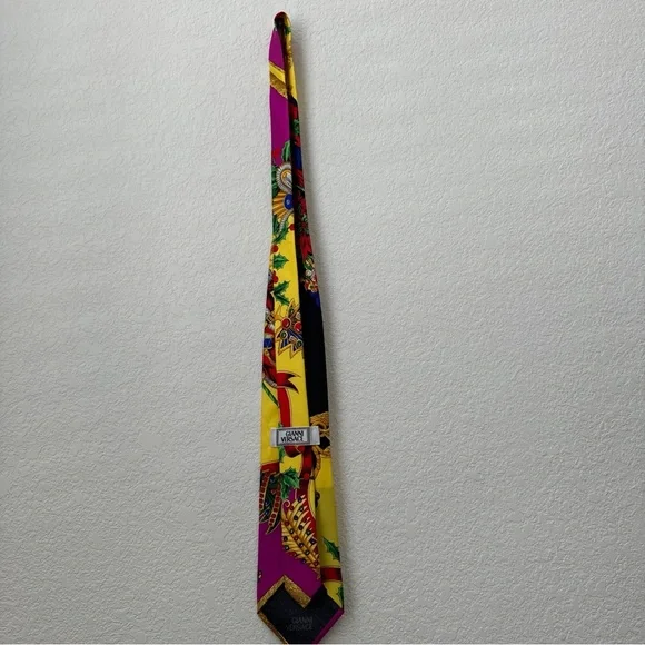 Versace Silk Tie, Santa Claus Print, 1990s Collection.
